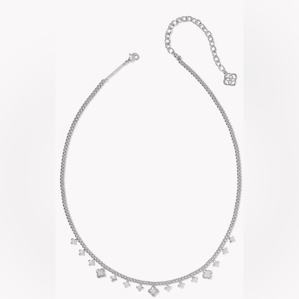 Nwt Kendra Scott Bria Silver Strand Necklace